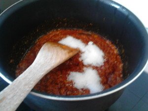 The sambal being cooked
