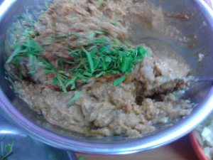 The fish paste with the herbs