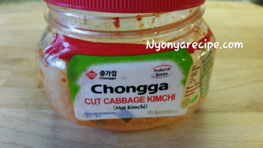 Kimchi. You can use whatever brand you wish.