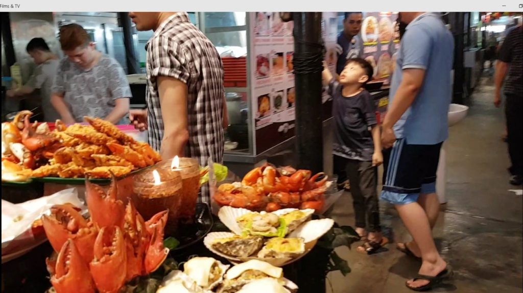 Penang, hawker food, fish, crabs,