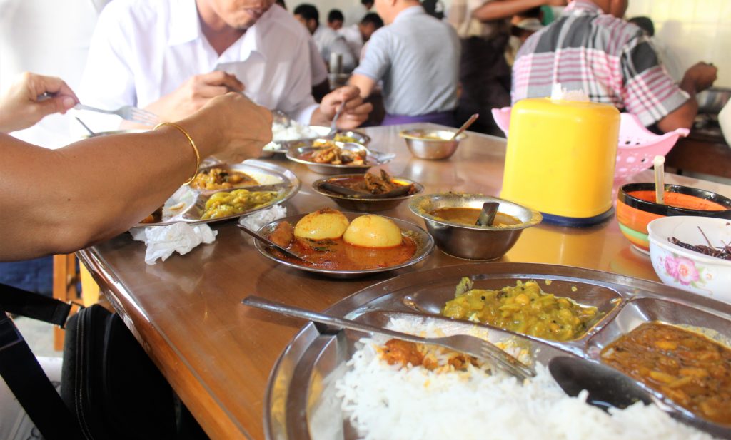 Indian curry, Yangon, Myanmar,