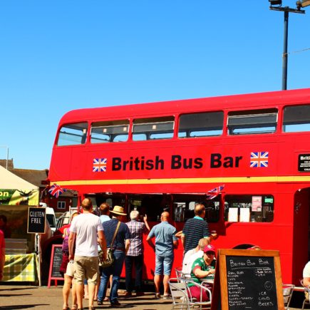 Artisan Cheese Fair, Melton Mowbray, summer, bus bar,